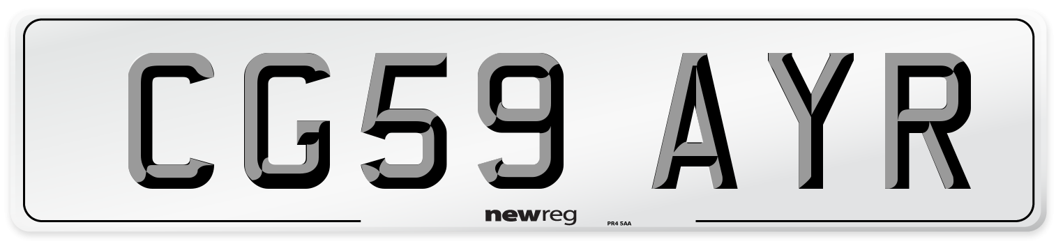 CG59 AYR Number Plate from New Reg